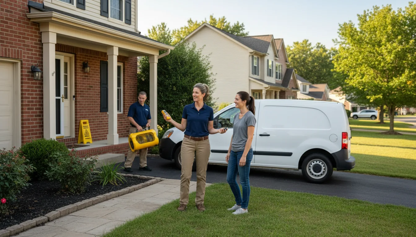 Residential water damage restoration in Falls, PA